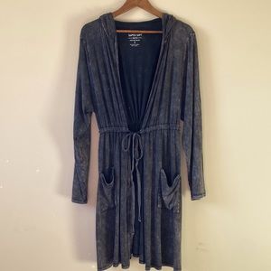 Torrid Distressed Black/Grey Cardigan
